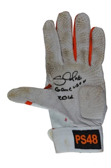 2012 Pablo Sandoval Game Used and Signed Batting Glove (World Series MVP Year)